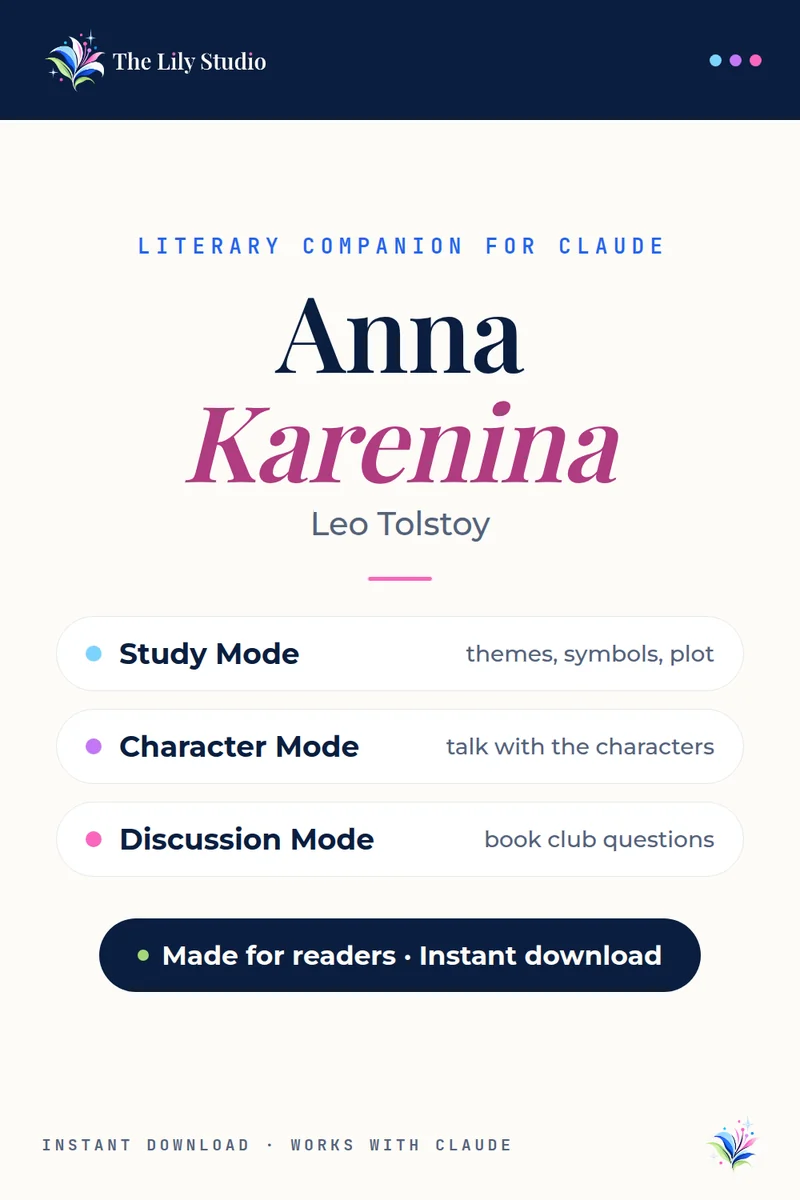 Anna Karenina: Study, discuss & explore Tolstoy's epic of love and society with AI