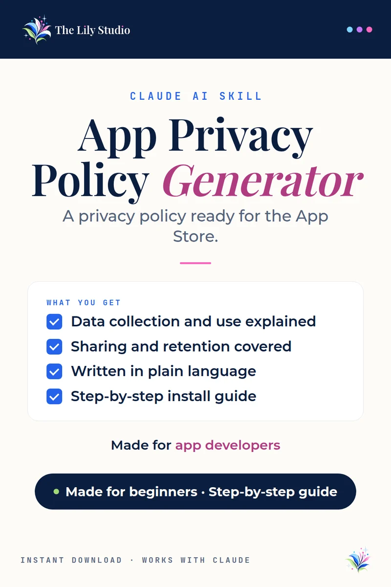 App Privacy Policy Generator: Every app needs a privacy policy.