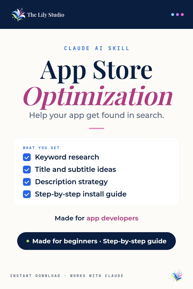 ASO Skill: Get your app discovered in a crowded App Store.