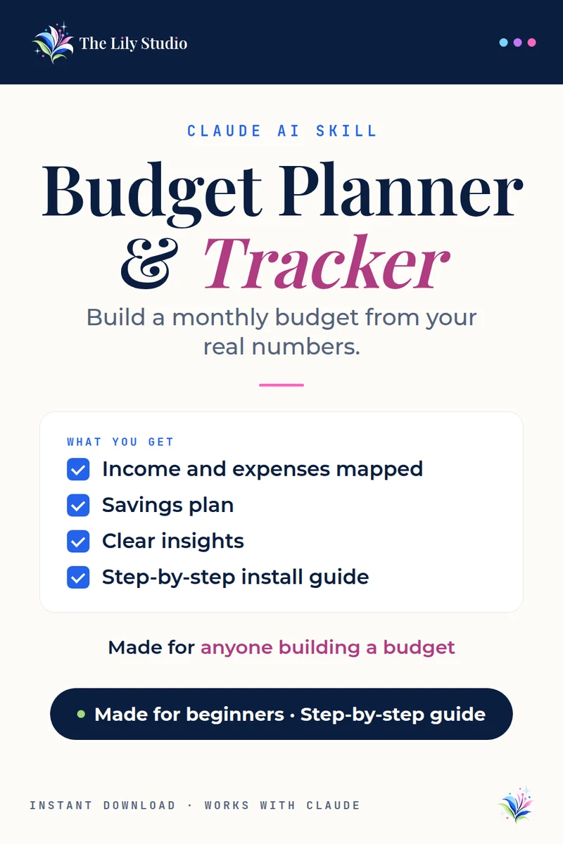Budget Planner & Tracker: Build a budget you'll actually stick to.
