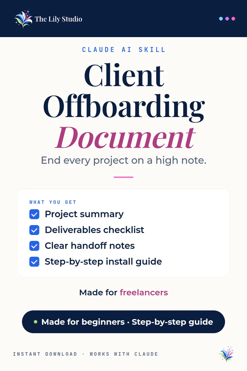 Client Offboarding Document: Leave every client relationship on a high note.