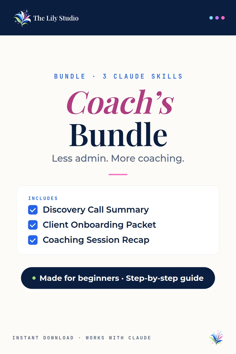 Coach's Bundle: The three skills every coach needs for professional client management.