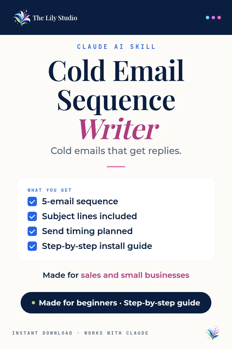 Cold Email Sequence Writer: Cold emails that get replies.