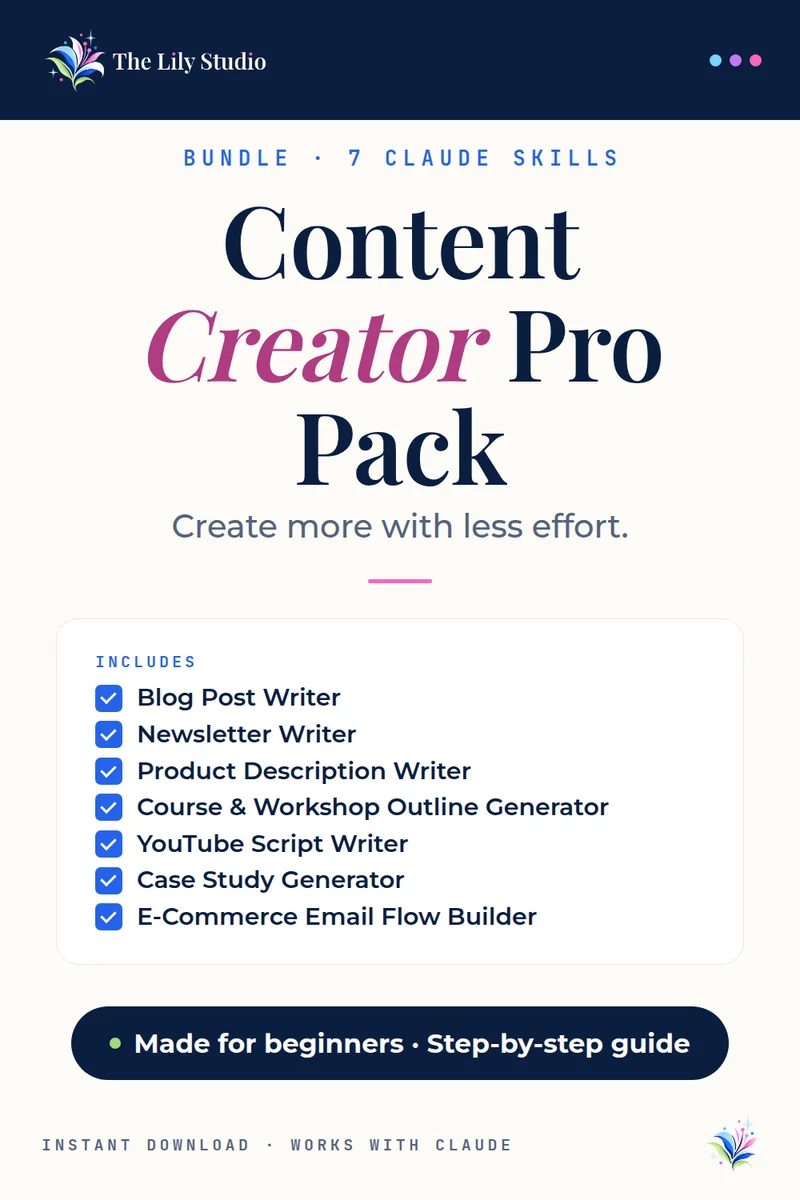 Content Creator Pro Pack: A complete content creation toolkit for every format and platform.