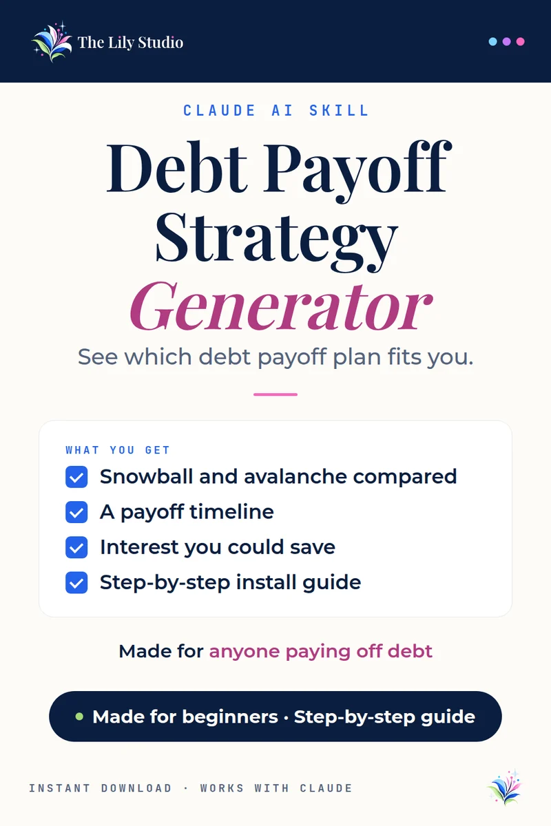Debt Payoff Strategy Generator: Stop paying minimums forever.