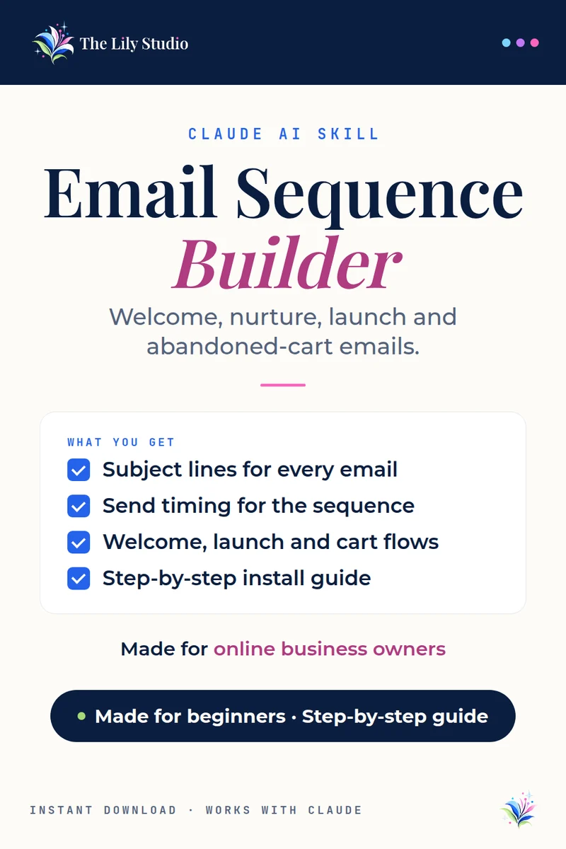 Email Sequence Builder: Build email sequences that turn subscribers into buyers.