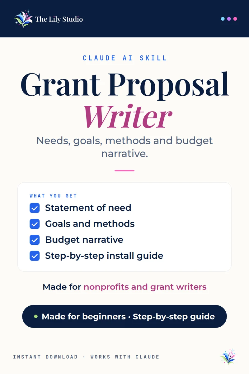 Grant Proposal Writer: Write grant proposals that funders want to fund.