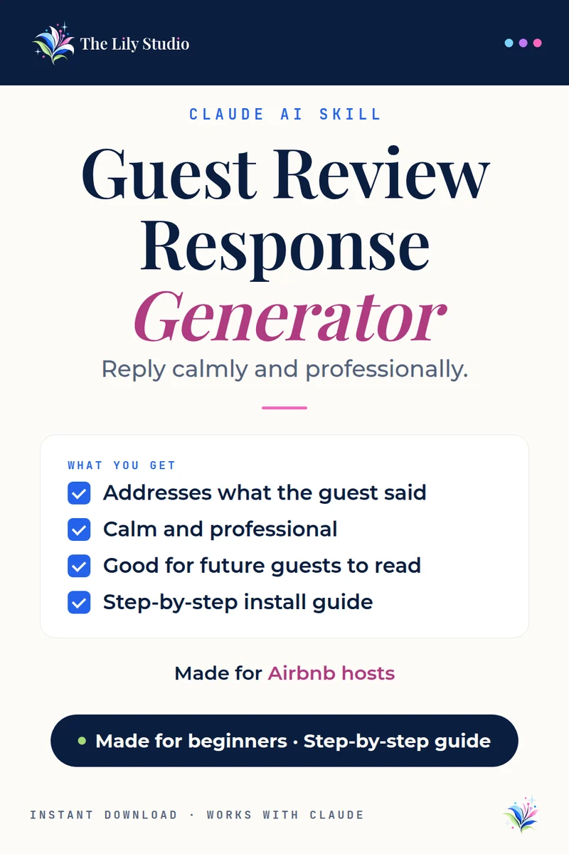 Guest Review Response Generator: Every response to a guest review is public marketing.