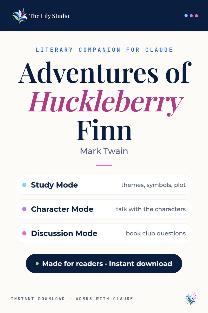 Huckleberry Finn: Study, discuss & explore Twain's American adventure with AI