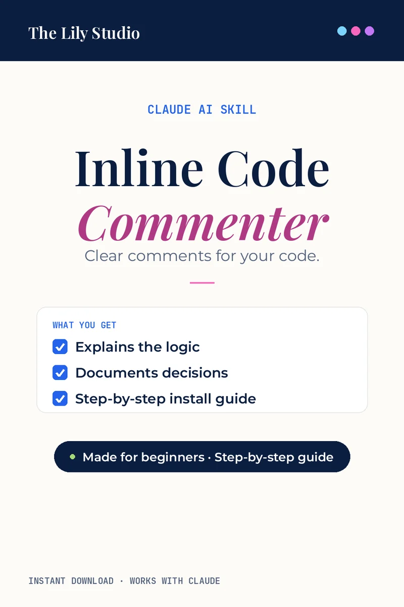 Inline Code Commenter: Clear comments for your code.