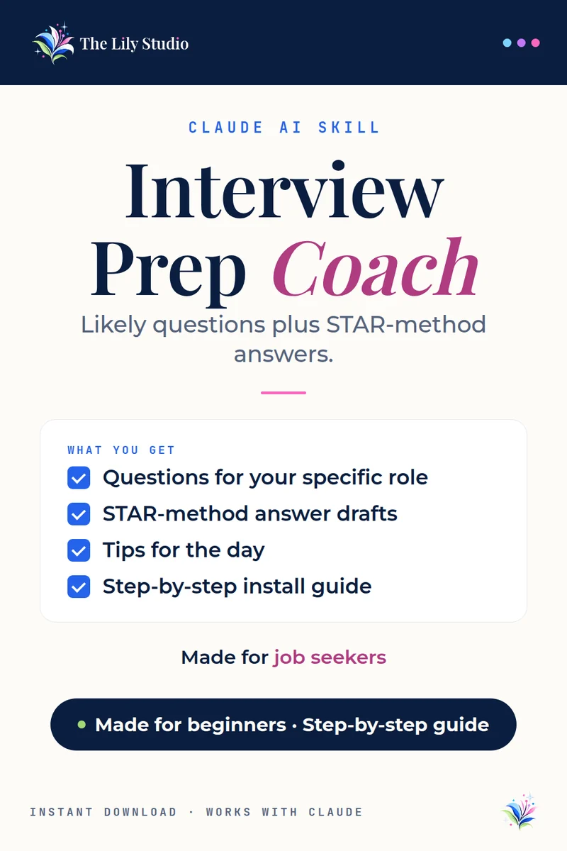 Interview Prep Coach: Go into every interview prepared, not hoping for the best.