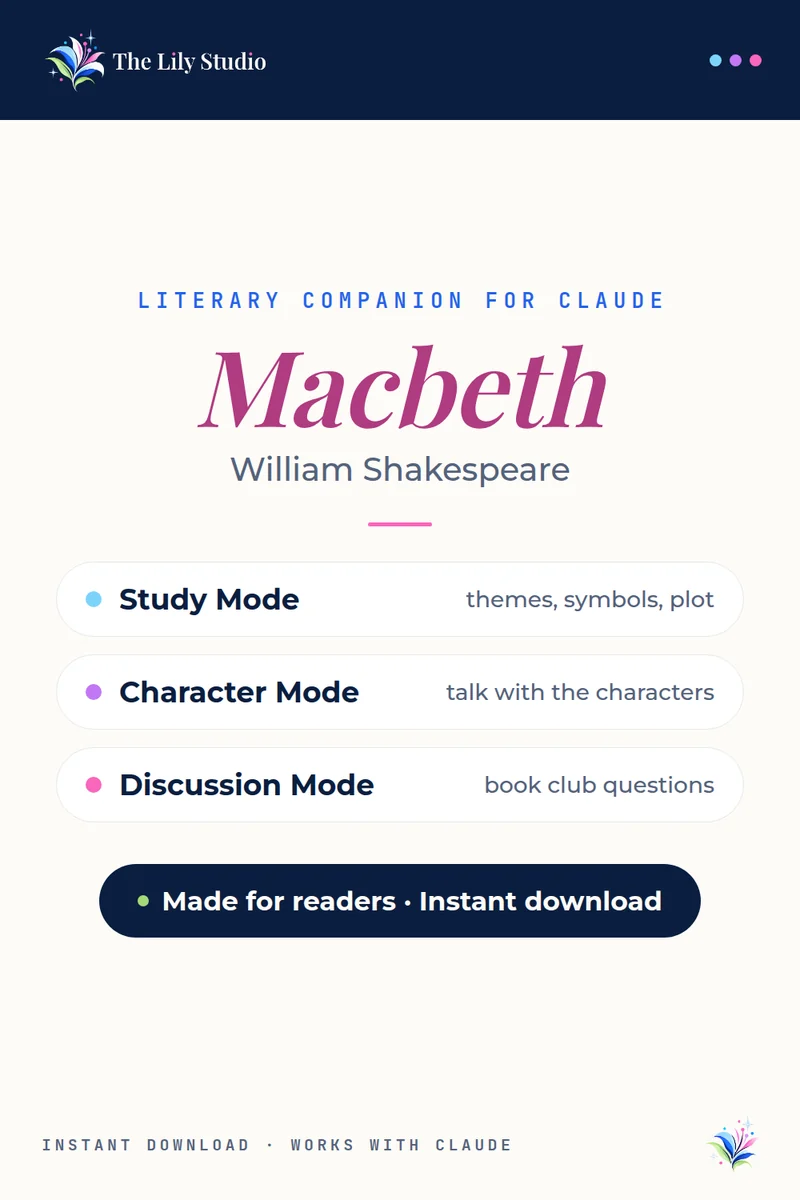 Macbeth: Study, discuss & explore Shakespeare's dark tragedy with AI