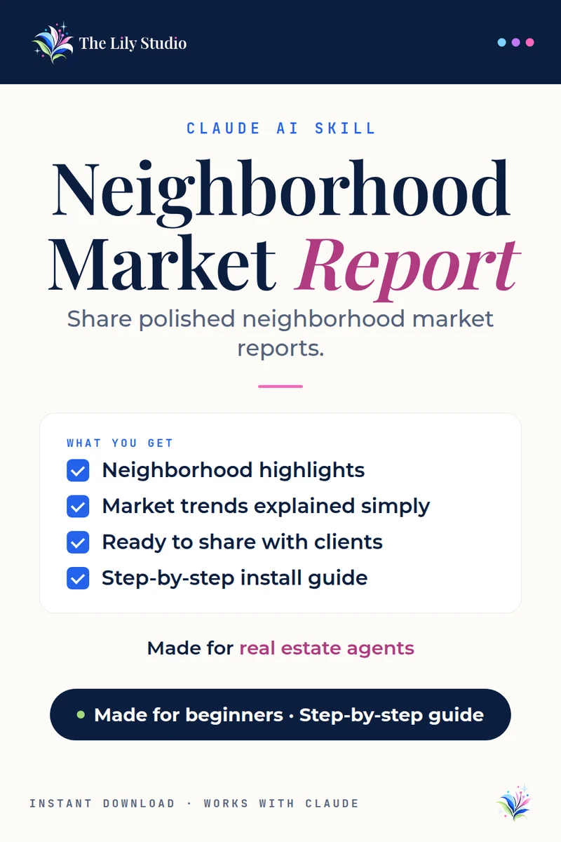 Neighborhood Market Report: Position yourself as the neighborhood expert.