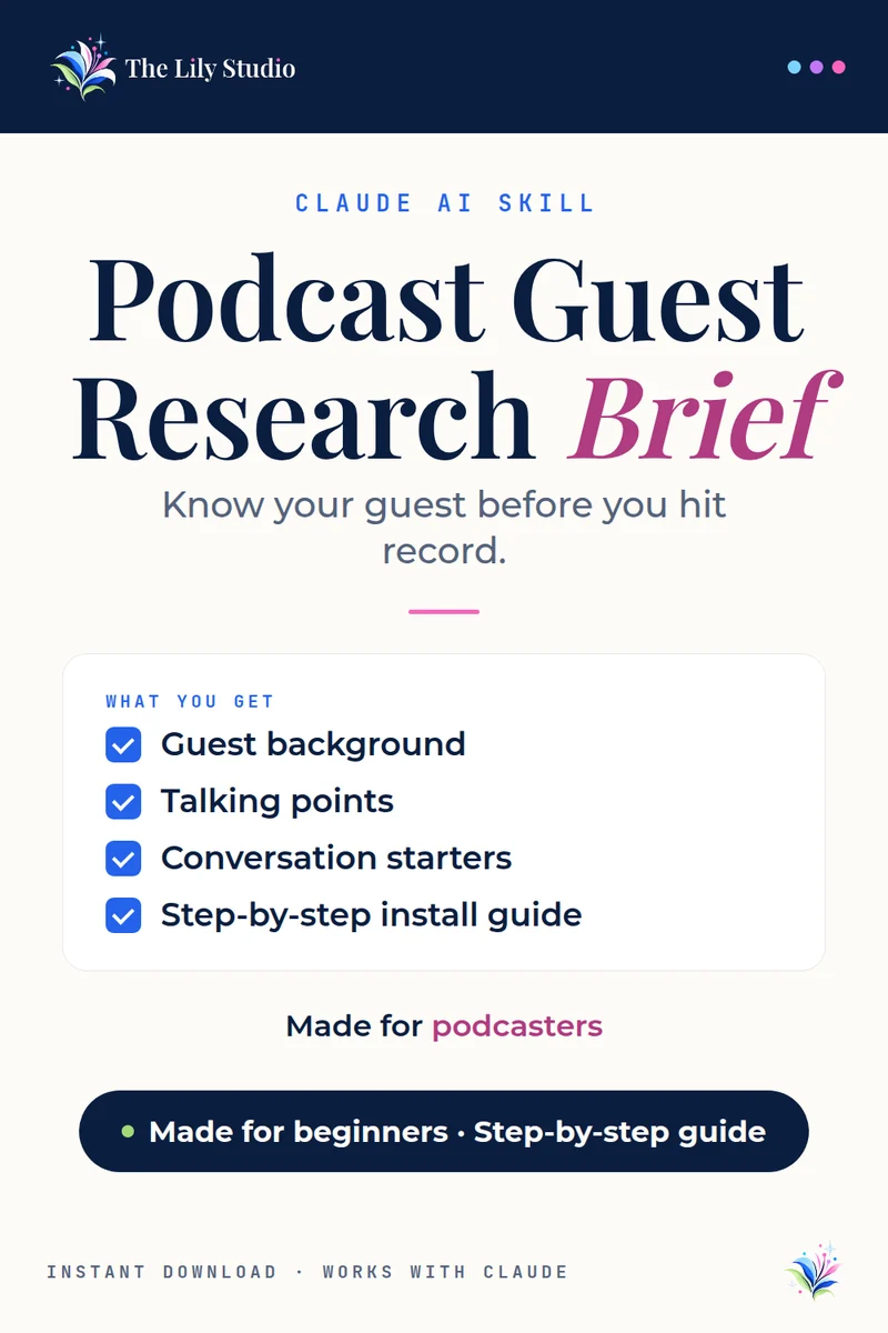 Podcast Guest Research Brief: Have the best interview of their life — every time.