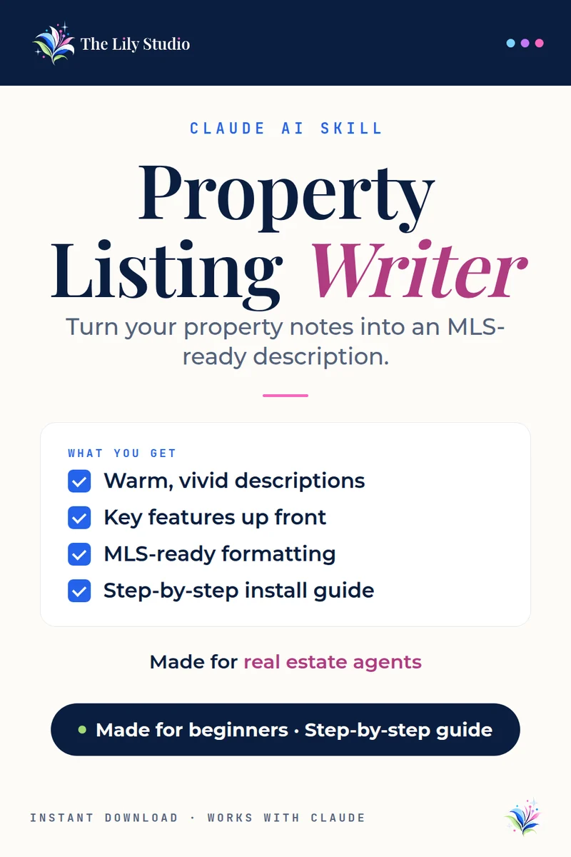 Property Listing Writer: Write property listings that stop the scroll.