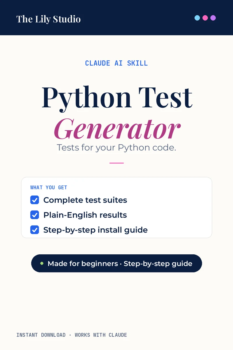 Python Test Generator: Tests for your Python code.