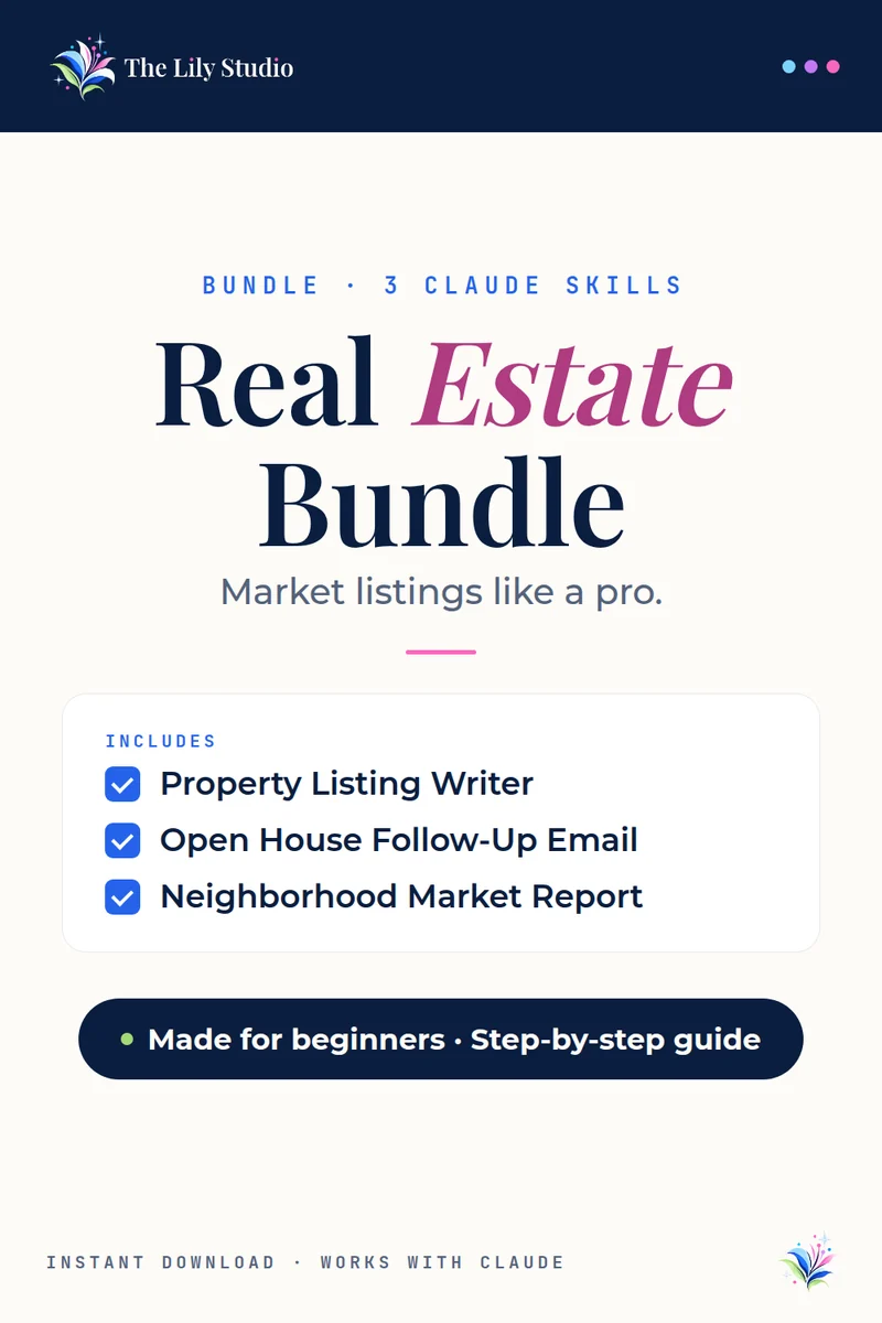 Real Estate Bundle: Professional listing and client communication tools for real estate agents.