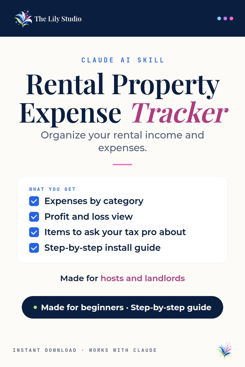 Rental Property Expense Tracker: Know exactly where your rental income is going.