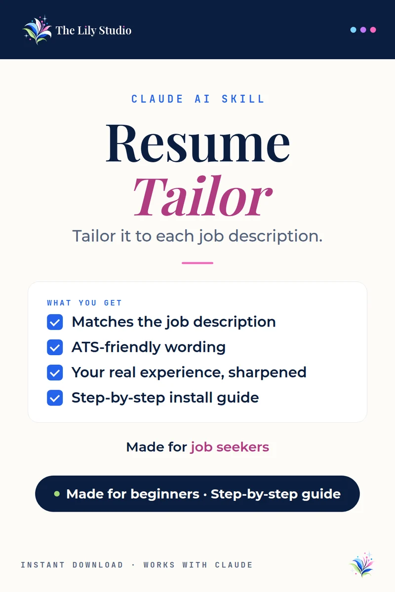 Resume Tailor: Stop sending the same resume to every job.