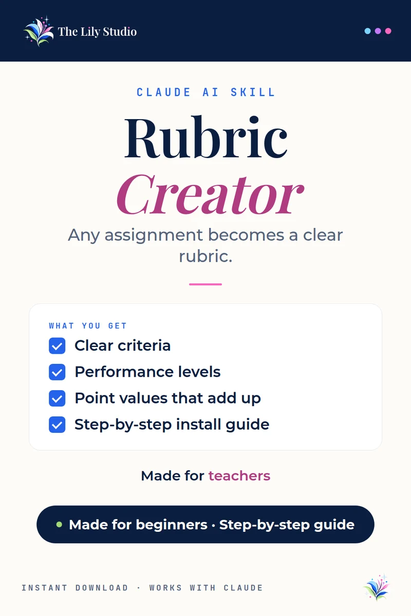 Rubric Creator: Grade with confidence and consistency.