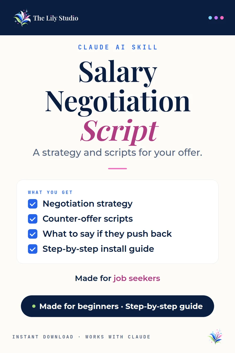 Salary Negotiation Script: Most people leave money on the table because they don't know what to say.