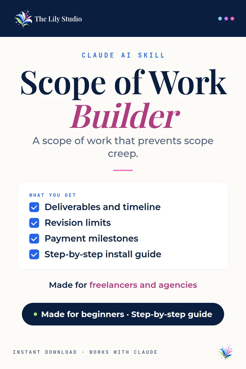 Scope of Work Builder: Clear scopes, fewer surprises.