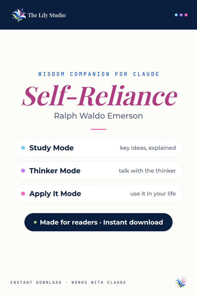 Self-Reliance: Study & explore Emerson's individualist philosophy with AI