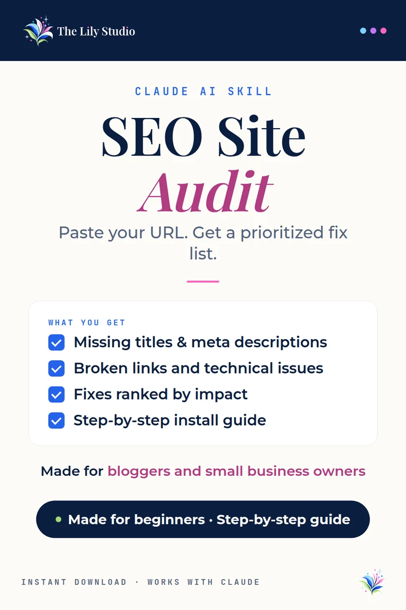 SEO Site Audit: Stop guessing why your site isn't ranking.