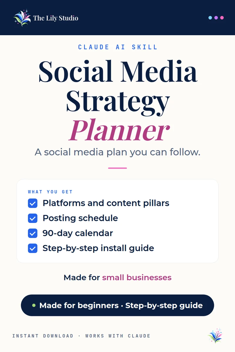 Social Media Strategy Planner: A social media plan you can follow.