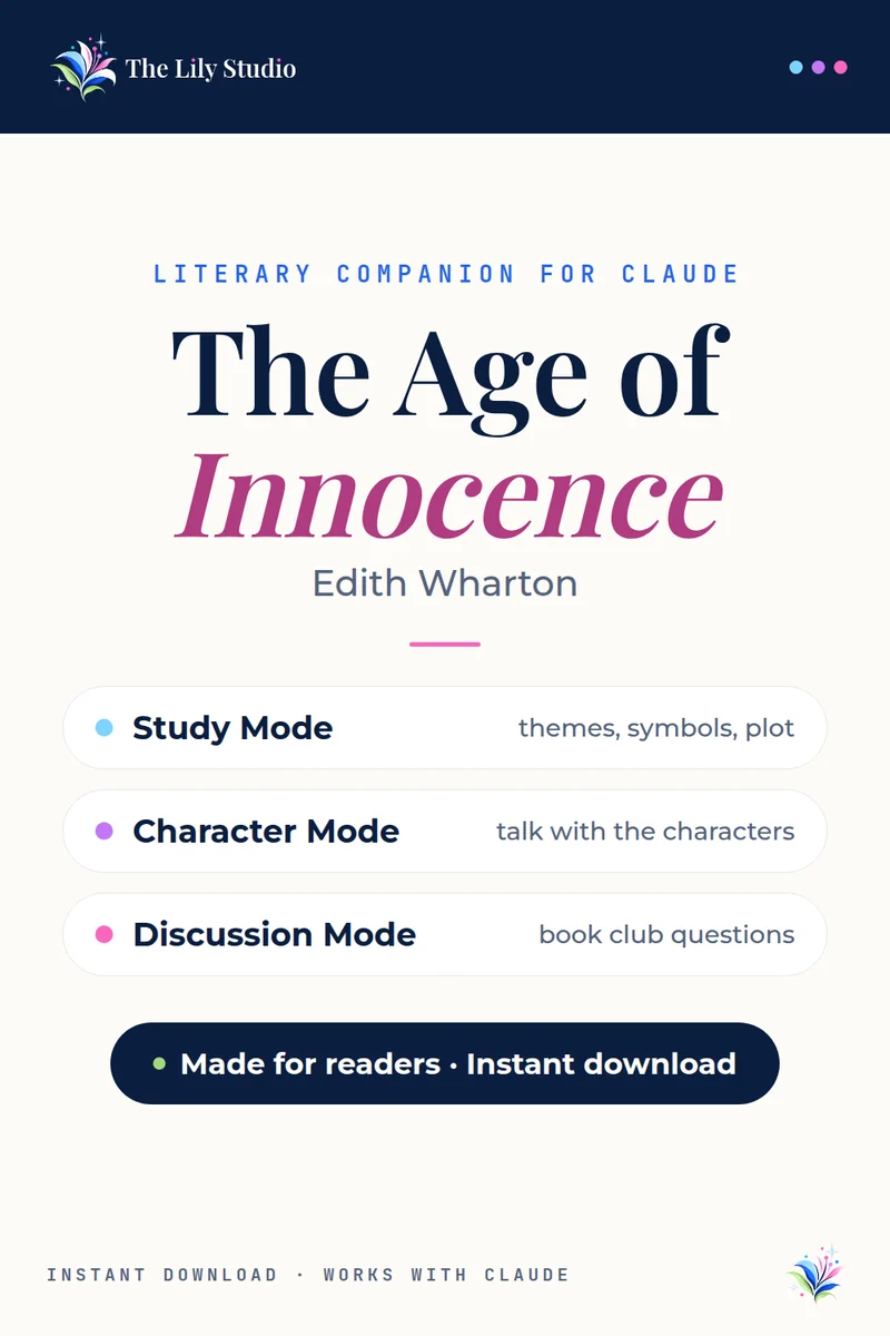 The Age of Innocence: Study, discuss & explore Wharton's gilded age novel with AI