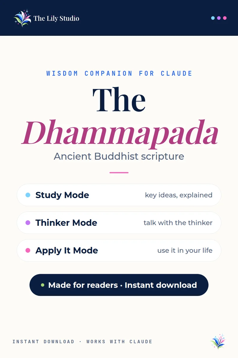 The Dhammapada: Study & explore the essential Buddhist teachings with AI