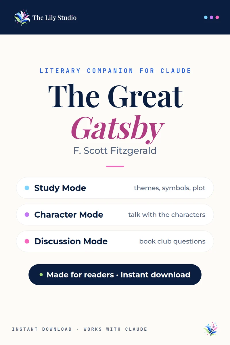 The Great Gatsby: Study, discuss & explore Fitzgerald's jazz age classic with AI
