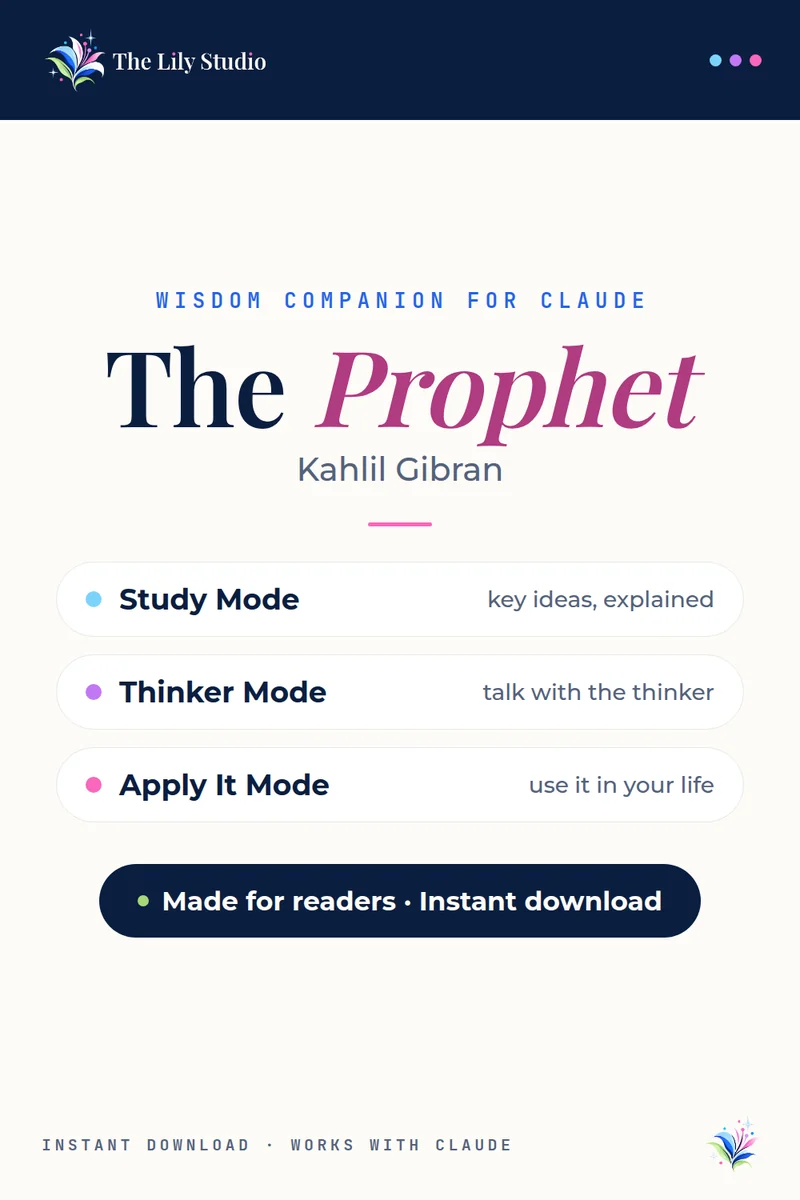 The Prophet: Study & explore Kahlil Gibran's poetic wisdom with AI