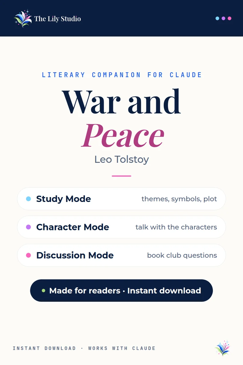 War and Peace: Study, discuss & explore Tolstoy's sweeping historical epic with AI